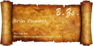 Brün Zsanett névjegykártya